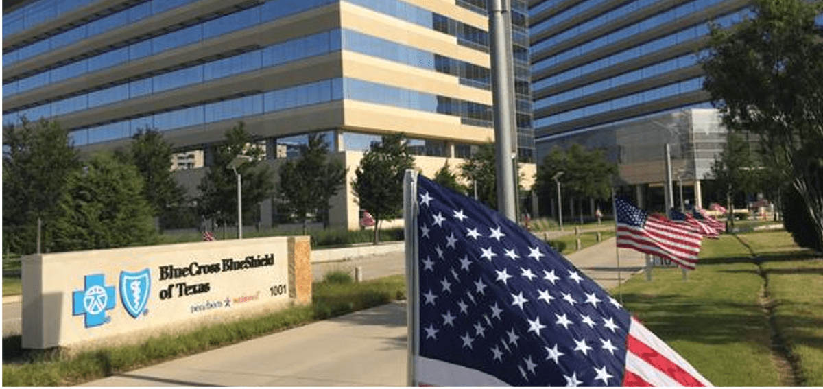 Exterior of Blue Cross Blue Shield of Texas building